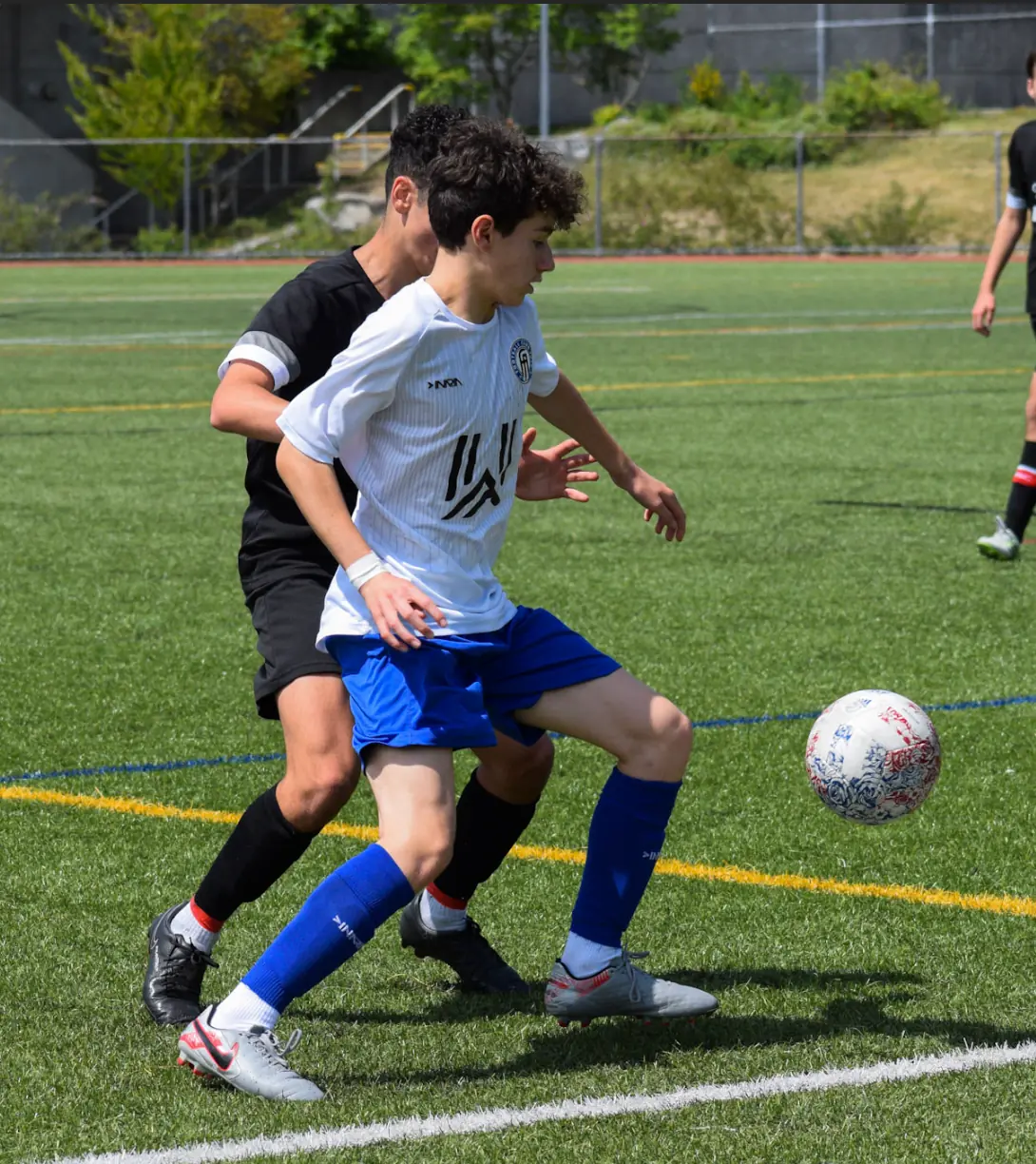 Ignacio Revello playing soccer during a game