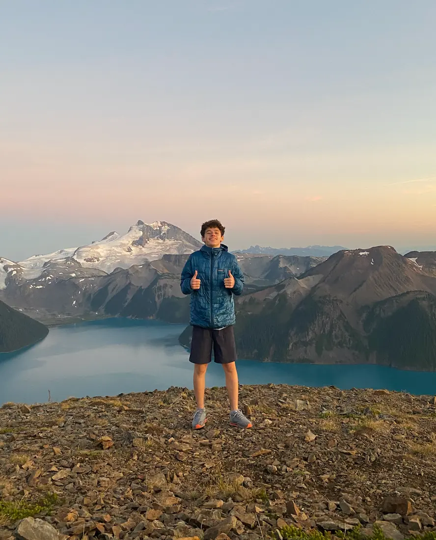 Ignacio Revello on top of the Panorama Ridge